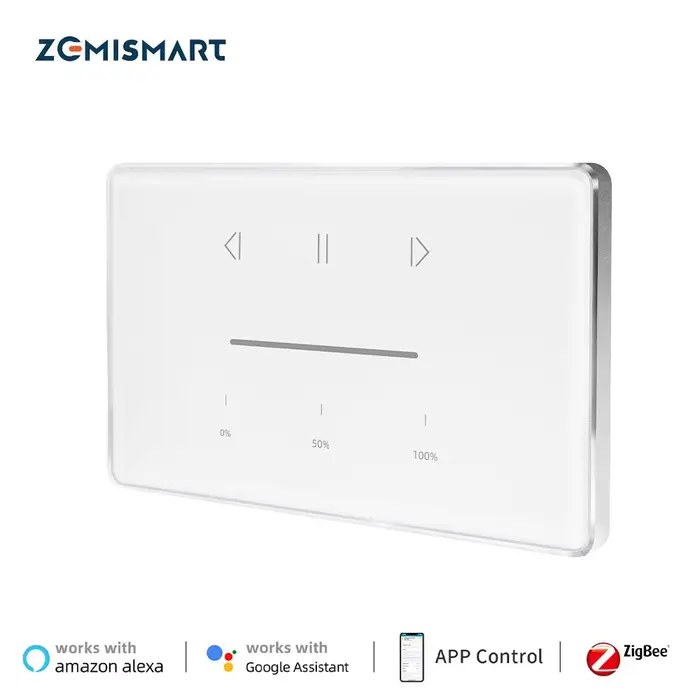 Zemismart Zigbee interrupteur de rideau pour moteur à rouleau interrupteur de volet américain avec c