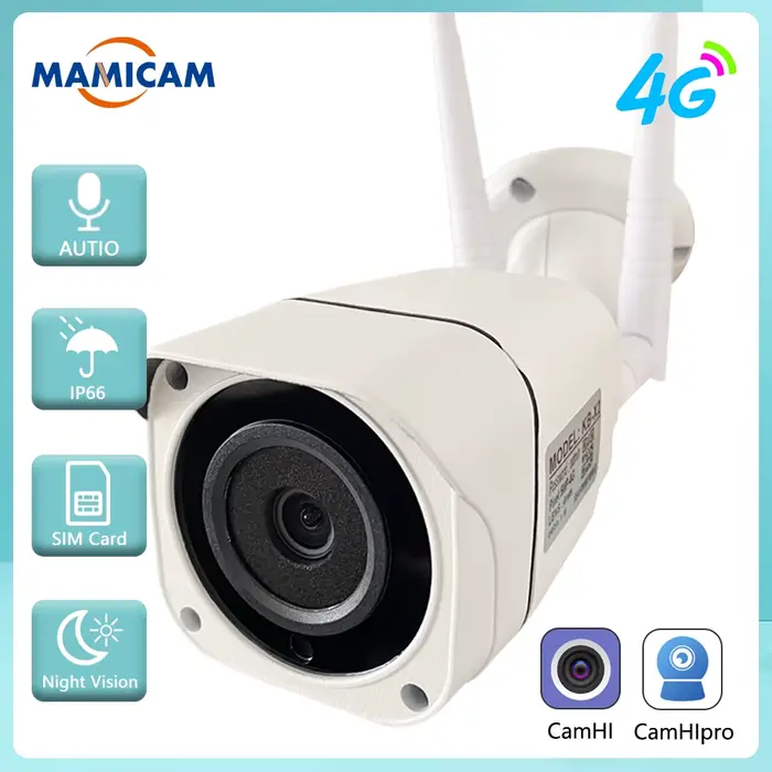 EpiCard-Caméra de vidéosurveillance extérieure, 4G, 101IP, 5MP, Protection de sécurité, WIFI, CCTV, 