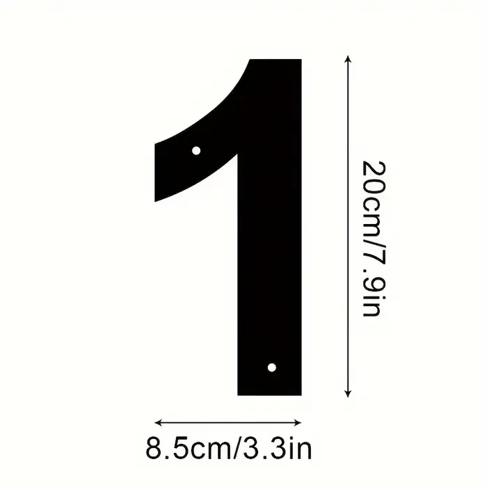Numéro de maison en métal de style vintage - Conception murale facile à installer, disponible en chi