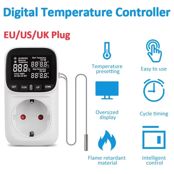 Thermostat à affichage numérique LCD