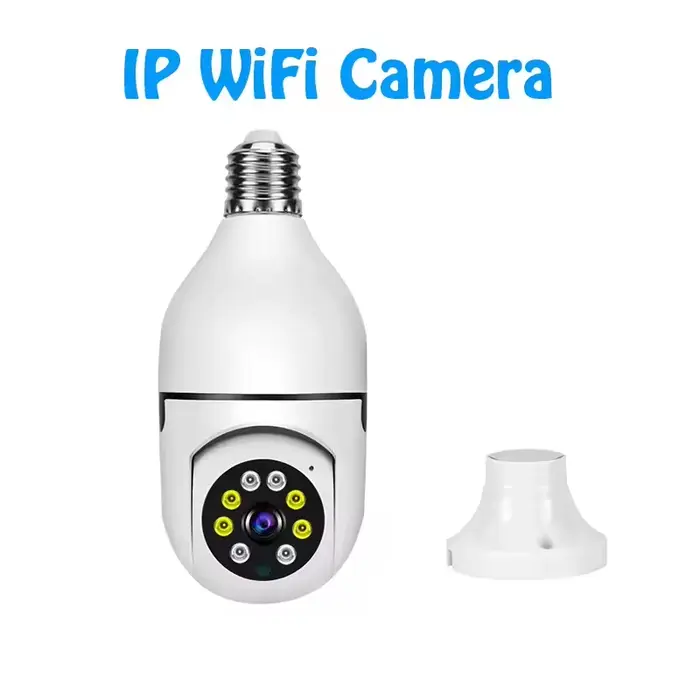 Caméra intelligente de Surveillance à ampoule HD, Vision nocturne, moniteur de sécurité intérieure, 