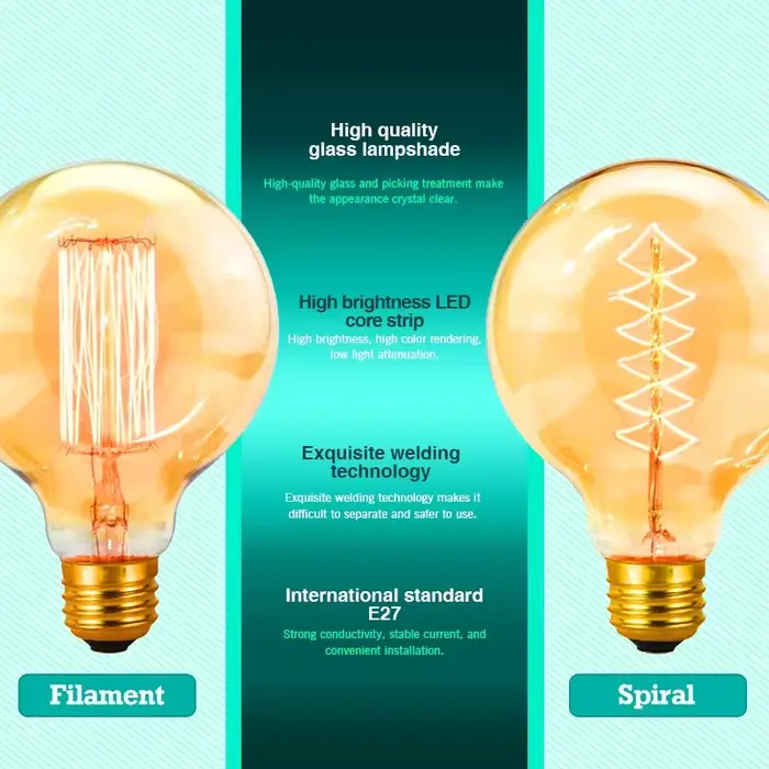 Ampoule Edison rétro E27 40W 220V