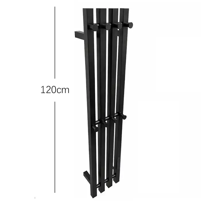 Sèche-serviettes électrique mural pour salle de bain, radiateur chauffant 120 cm à 3/4 barres, à bra