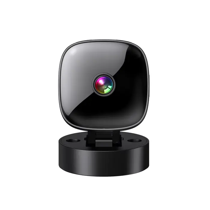 Mini caméra WiFi sans fil FHD 1080P 360° ° Vision nocturne infrarouge rotative, prise en charge de l