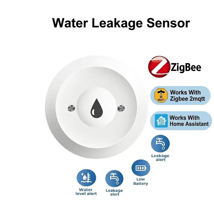 Détecteur de fuite d'eau Zigbee, capteur d'inondation, surveillance à distance via application pour 