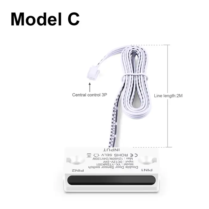 Capteur de proximité intelligent à Double porte, interrupteur de lumière LED DC 12V-24V pour armoire