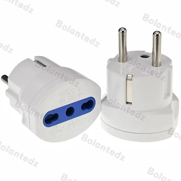 Bolantedz 1 pièces italie vers ue adaptateur de prise type-f convertisseur de puissance IT vers Schu