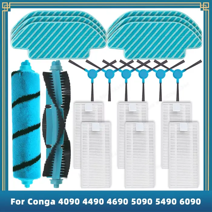 Pièces de rechange pour Cecotec Conga 4090 4490 4690 5090 5490 6090, accessoires, rouleau, brosse la
