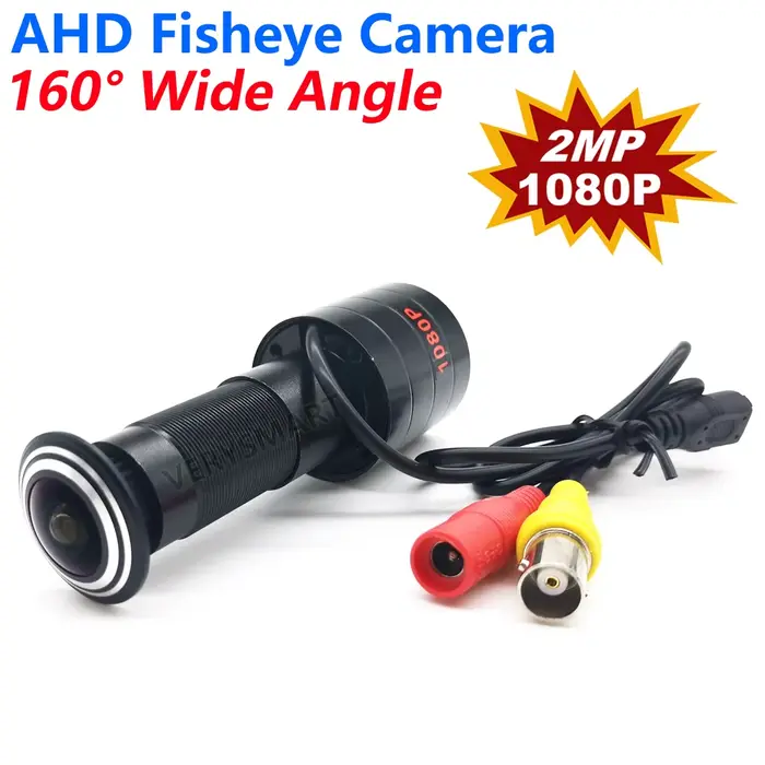 Caméra de Surveillance AHD Fisheye 160 P HD 2MP, dispositif de sécurité sans fil, avec lentille gran