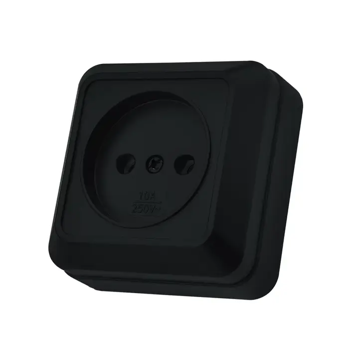 Noir avec prises de courant au sol Surface murale prises Standard ue prises électriques peinture pla