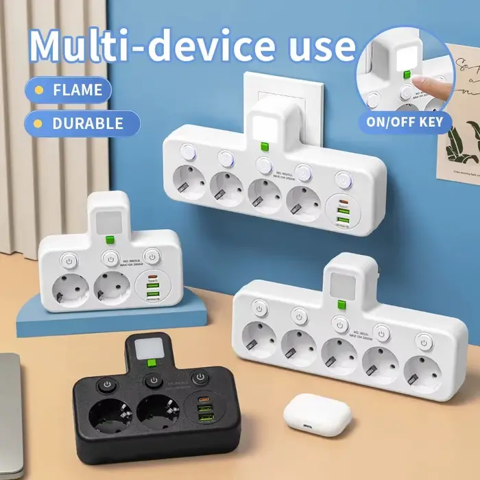 Prise ue prise électrique 5 prises sans rallonge avec ou sans cela Ports USB type-c deux spécifications