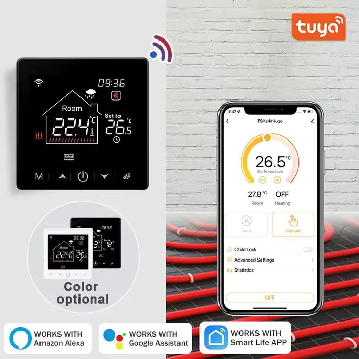 Tuya – Thermostat de chauffage Wifi pour maison intelligente