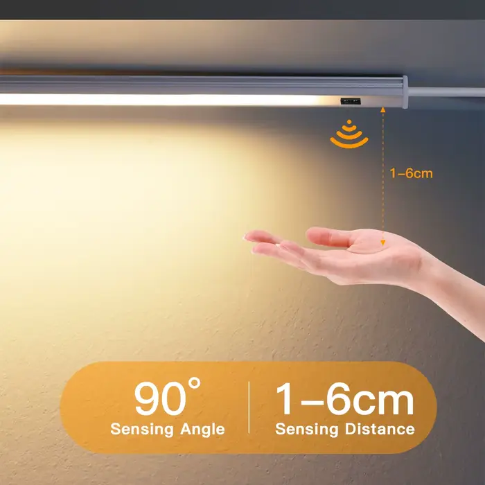 Barre lumineuse LED avec interrupteur à gâchette sans contact à onde manuelle