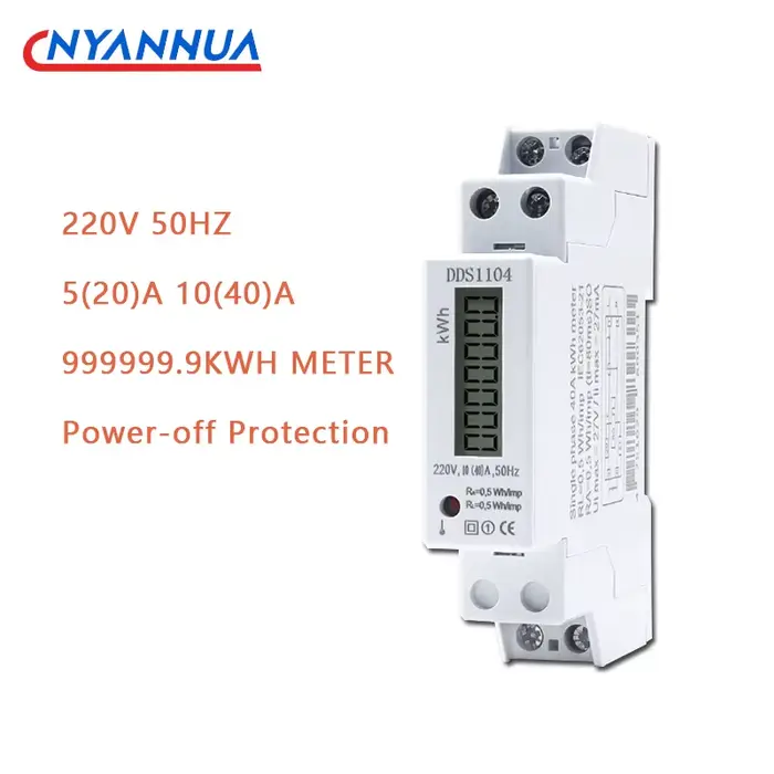Compteur d'électricité domestique KWH 20A 40A 220V Rail Din 1P monophasé compteur de consommation d'