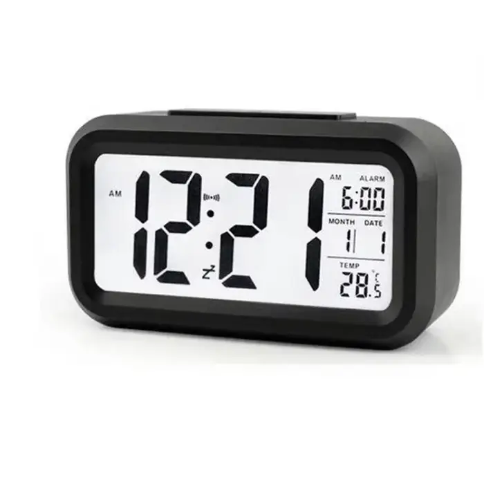 Réveil numérique LCD avec thermomètre calendrier