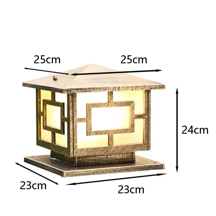Lampe d'extérieur rétro étanche, pilier pour porte européenne, éclairage de couloir, de jardin, de c