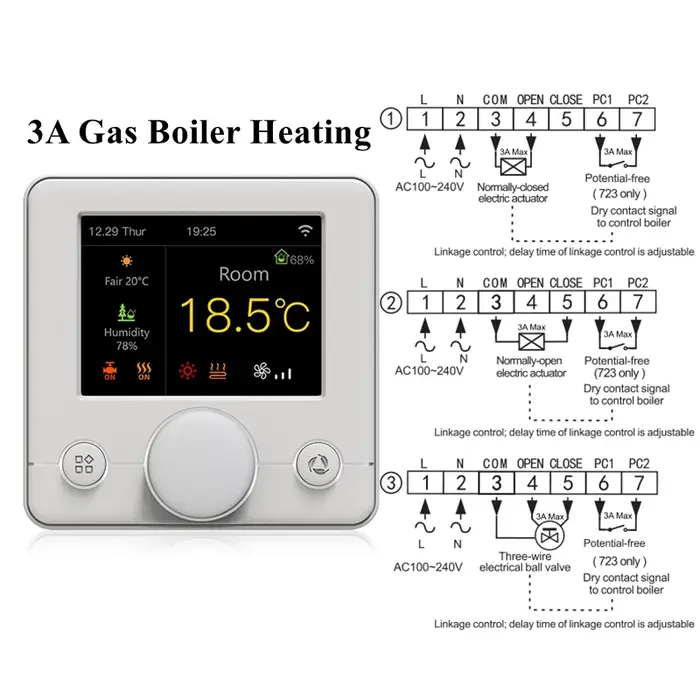 Thermostat WiFi intelligent pour eau/chauffage électrique au sol, chaudière à gaz, régulateur de tem