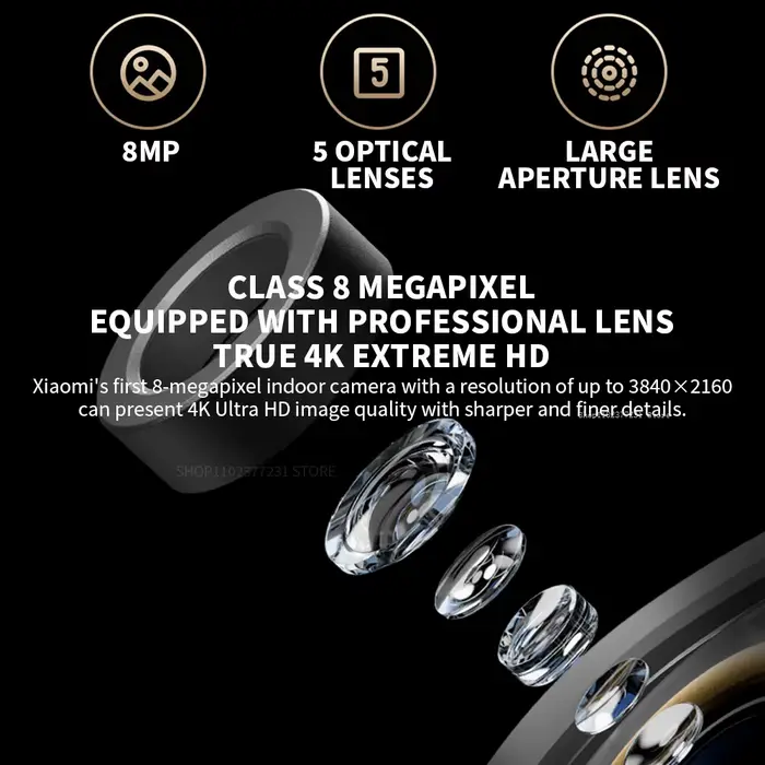 Caméra intelligente Xiaomi C700 4K Ultra Low Light Full-color avec reconnaissance faciale IA