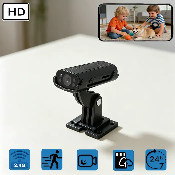 Caméra de sécurité compacte nouvelle génération, super petite, portable, sans fil, WiFi, intelligent