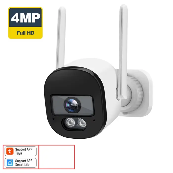 Tuya-Mini Caméra de permission Bullet, Caméras Vidéo Extérieures, 4MP, 2.4G, 5G, WiFi, 2K, SmartLife