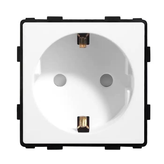BSEED – prise murale simple Standard ue, Double prise d'alimentation avec panneau en verre cristal b