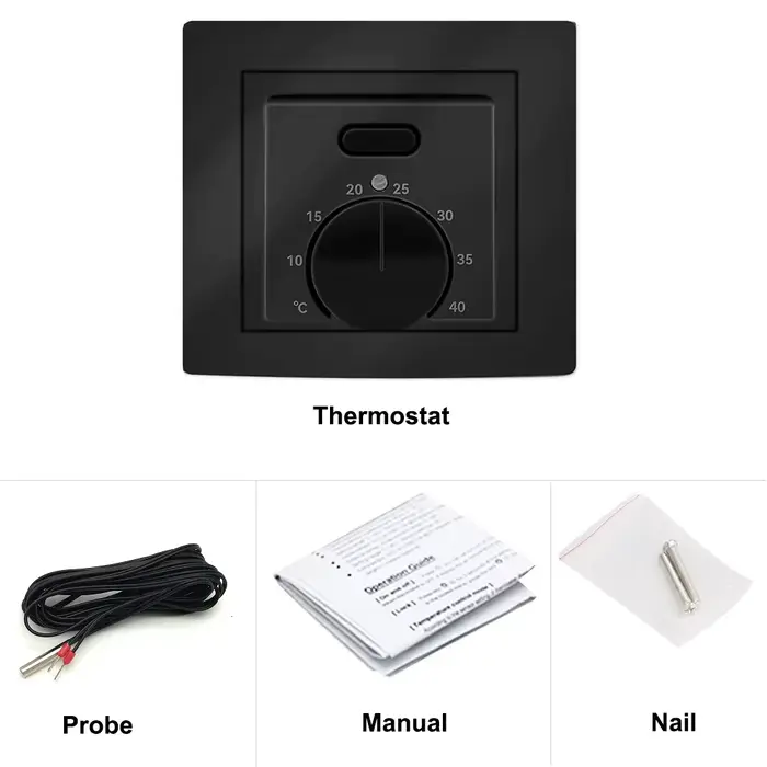 MINCO HEAT Electric MK05 Thermostat d'ambiance 220V 16A régulateur de température pour système de ch