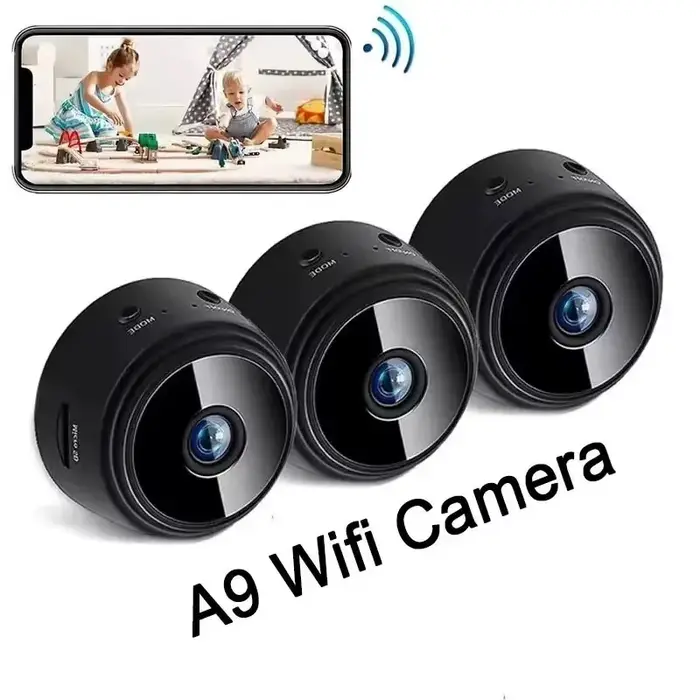 Mini caméra de surveillance A9 Full HD 1080P sans fil avec batterie intégrée pour surveillance discrète et efficace à domicile ou en entreprise