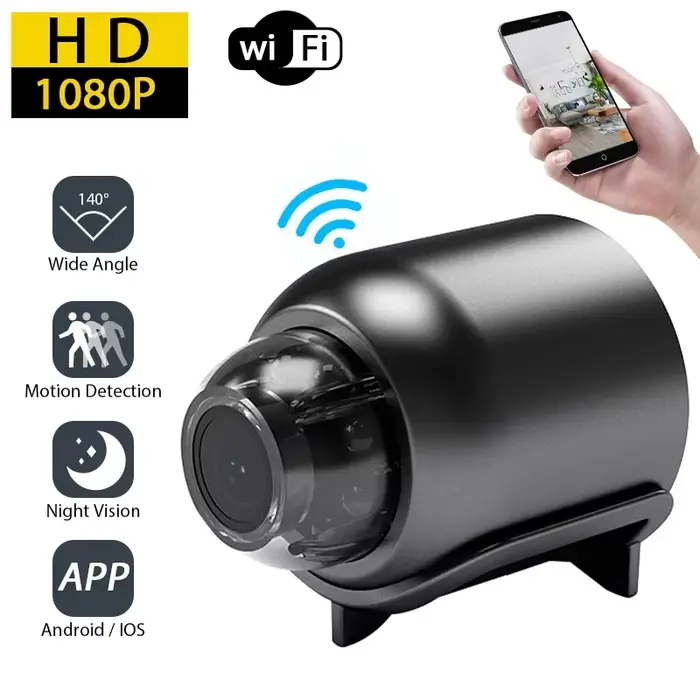 HD 1080P Mini caméra sans fil WiFi bébé moniteur sécurité intérieure Surveillance Vision nocturne ca
