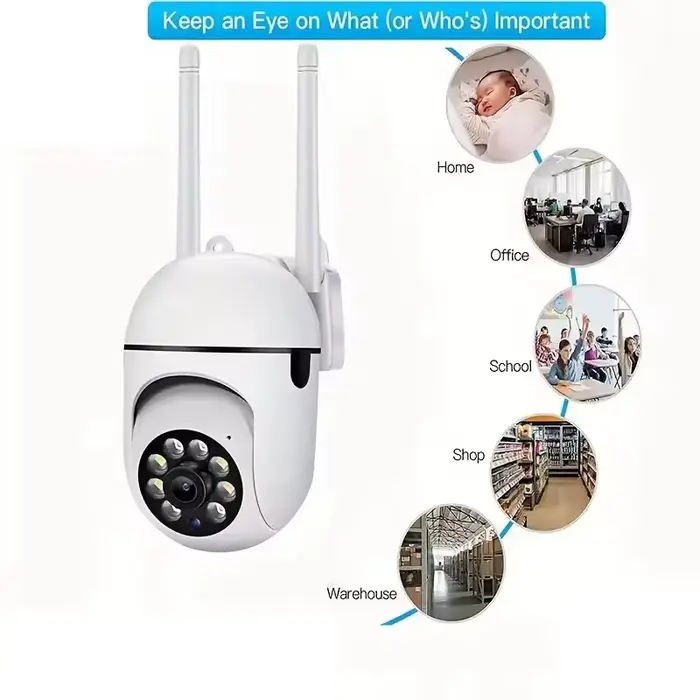 Caméra Wifi 1080P HD vitesse dôme caméra de suivi automatique maison intelligente extérieure sans fi
