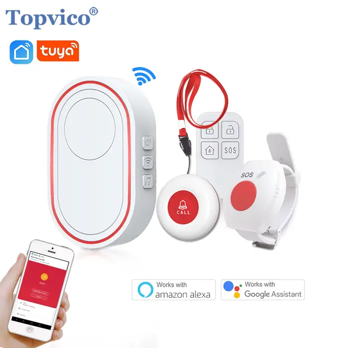 Topvico – bouton de panique intelligent WiFi pour personnes âgées
