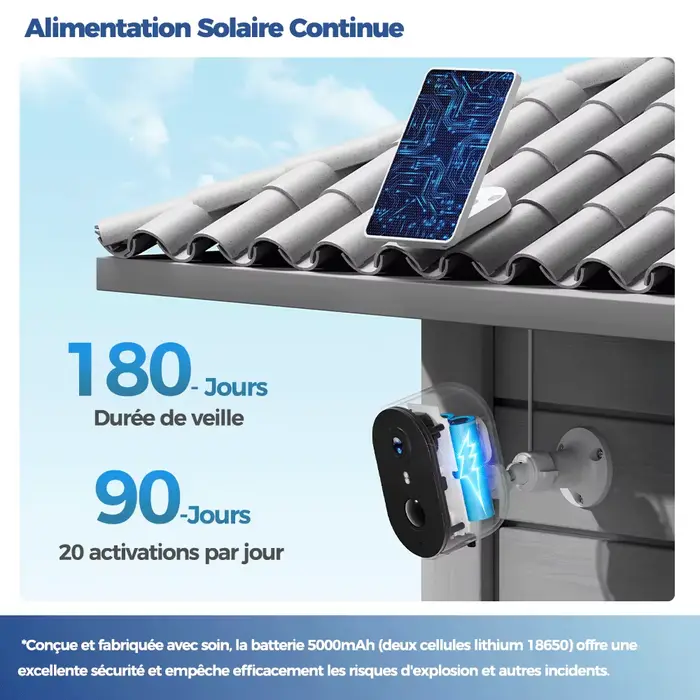 Caméra solaire sans fil extérieure ALEVIO 2