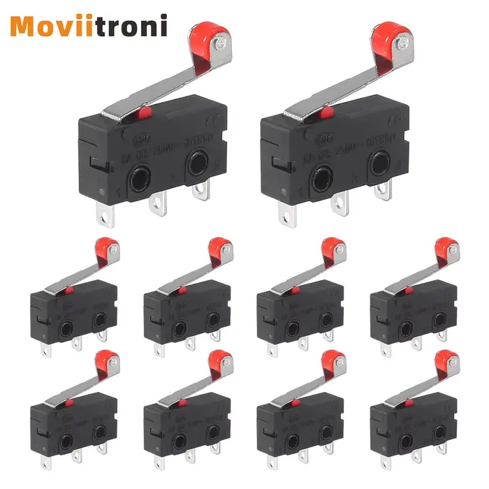 Micro interrupteur de fin de course normalement ouvert et fermé, 10 pièces, KW12-3 AC 250V 5A SPDT 1