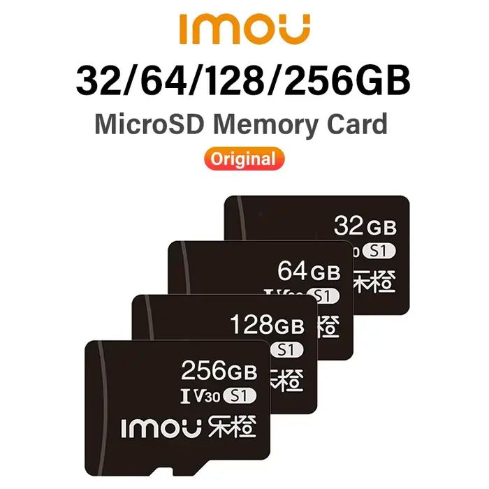 Imou Original 32GB 64GB 128GB 256GB carte mémoire microSD pour Imou Dahua Hikvision caméra Dash Cam 