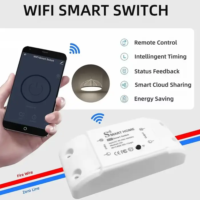 Maison intelligente Wifi commutateur à distance sans fil disjoncteur domotique lumière LED Module de contrôleur Alexa Google Home Smartlife Tuya APP
