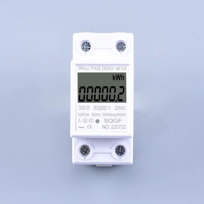Compteur de consommation d'énergie à affichage numérique LCD domestique, monophasé, Watt, wattmètre 