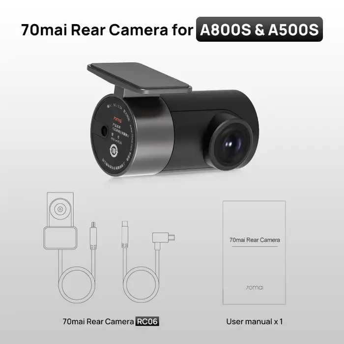 Caméras arrière 70mai pour différents modèles de 70mai Dash Cam