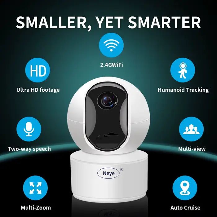 Caméra intérieure de sécurité WiFi 8MP 4K, Zoom numérique 5X, panoramique et inclinable, suivi autom