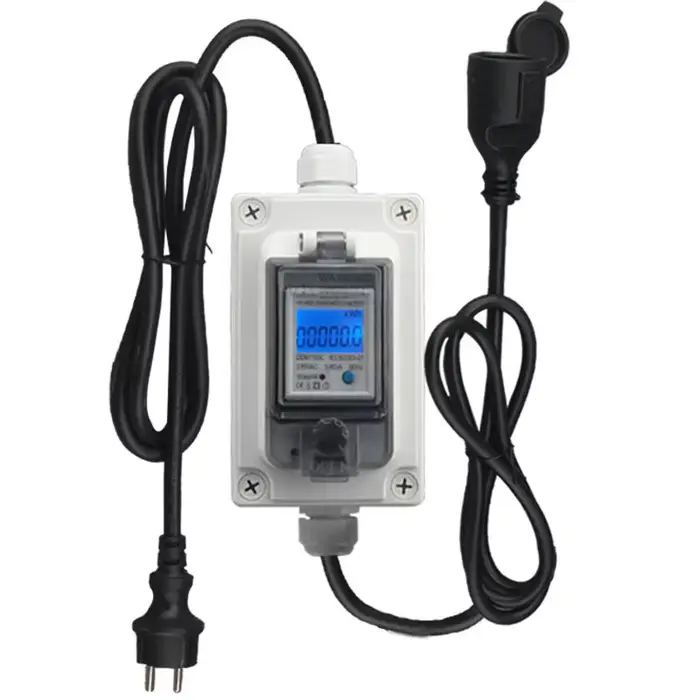 Compteur d'électricité, connecteur électrique pour borne de recharge standard européenne, compteur d