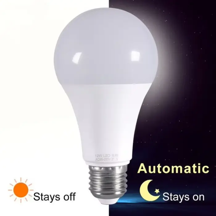 E27 LED crépuscule à l'aube ampoule 5W 7W 9W 12W capteur lumière extérieure AC 85-265V jour veilleus