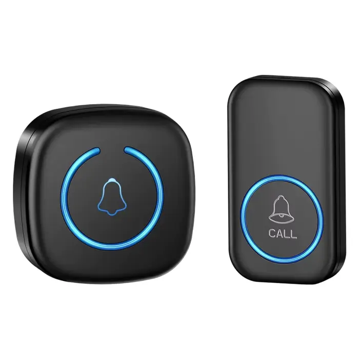 Sonnette sans fil sonnette de porte de bienvenue intelligente 300 M/984 FT télécommande 60 chansons 