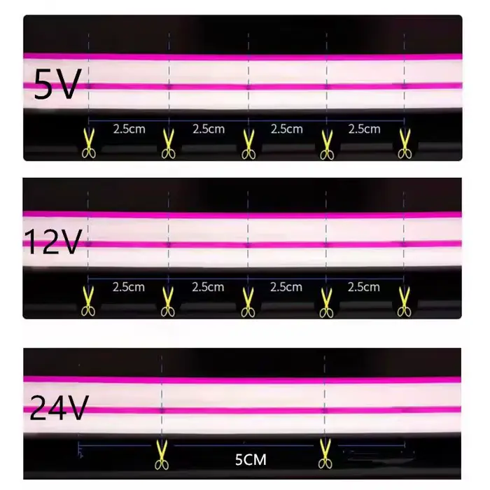 5V 12V 24V Led néon bande lumineuse 6mm corde étroite Flex bande silicone Tube Bar étanche bricolage
