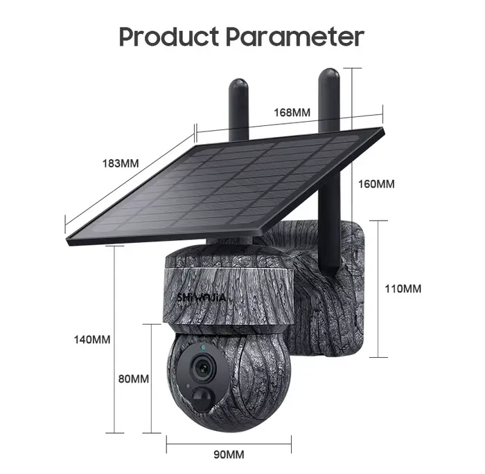 Caméra de suivi des sentiers sans fil à énergie solaire WIFI 4G, pièges avec alarme de vue en direct