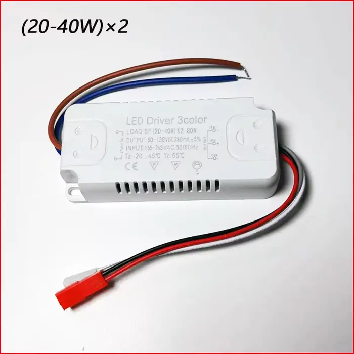 Driver LED 3 couleurs 40-60W×2/60-80W×2 pour bande LED à courant constant, entrée d'alimentation AC1