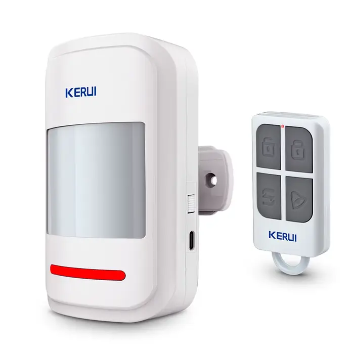 KERUI HW19 PIR détecteur de mouvement alarme avec alarme sonore/sonnette anneau télécommande pour br