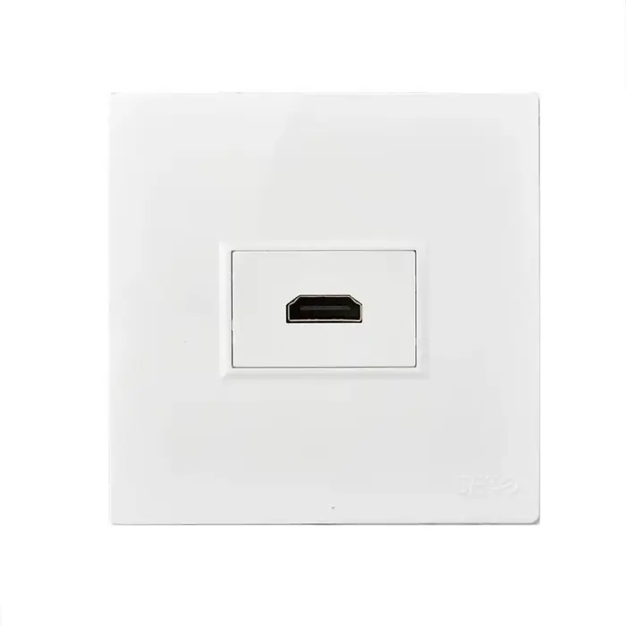 1 pièce Prise murale HDMI encastrable de type 86 à tête droite, avec port de fabricant et interface 