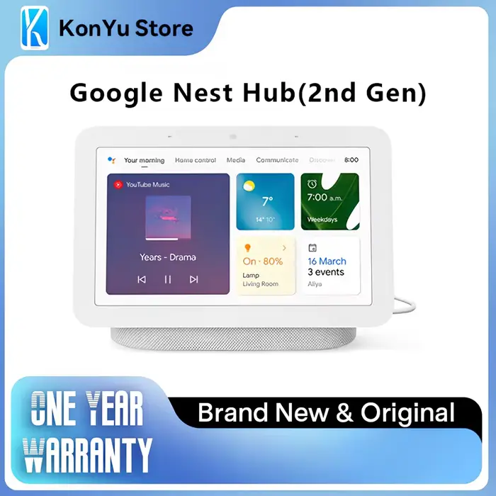 Contrôleur de maison intelligente d'origine Google NEST HUB (2e génération)