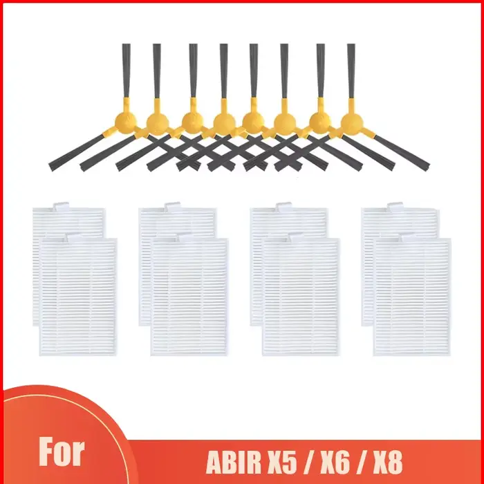 Accessoires pour aspirateur robot ABIR X5 / X6 / X8 Genio Navi N600, brosse latérale à 3 bras, filtr