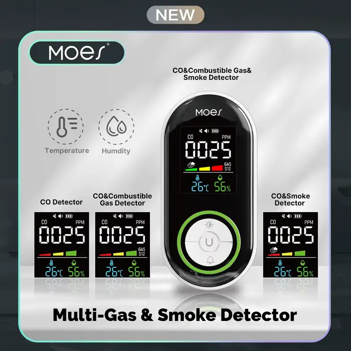 Détecteur de fumée et de gaz MOES CO