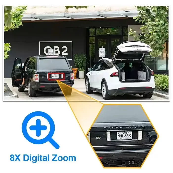 360 sans fil extérieur 6K 12MP WiFi caméra de sécurité ICSee intelligent trois objectifs 8X Zoom vidéo Surveillance