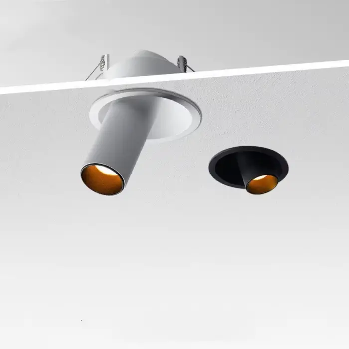 Spot lumineux LED encastrable Long 10W12W 15W Dimmable Anti-éblouissement 360 °   Rotation COB puce 